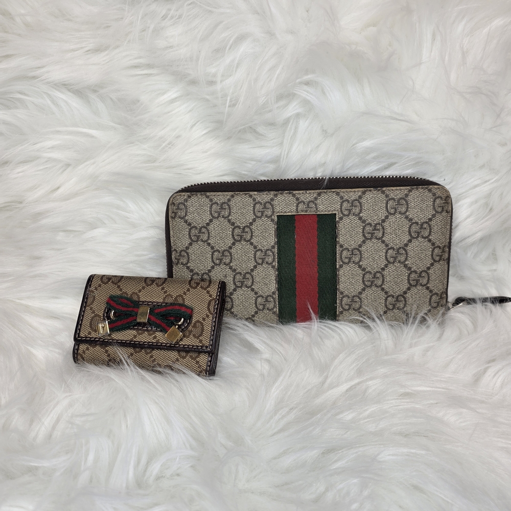 Gucci Sherryline 3 Pc Set. Boston Bag, Wallet, and Keyholder Card Case. - Picture 11 of 12